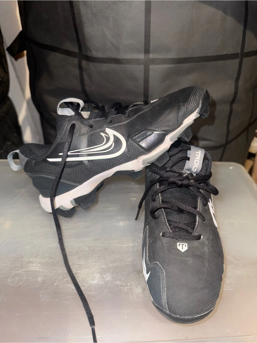 Nike Black and White Kids Cleats